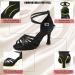RUYBOZRY Latin Dance Shoes for Women - Satin Standard Model 802QB - 8.5cm Heel Size 36 EU - Black - International Shipping Available - Buy Online on GoSupps.com