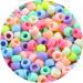 1000 Macaron Candy Pony Beads, Beads for Crafts, Hair Beads, Beading Supplies, Beads for Jewelry Making Medium Pack Macaron Candy