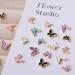 FEIlei 5Piece Colorful Metal Butterfly Nail Decoration Butterfly Charm for DIY Manicure - Buy Online on GoSupps.com