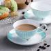 Striped Porcelain Coffee Cup and Saucer Set Cup Drink Breakfast Cup House Kitchen Office - Buy Online on GoSupps.com