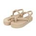 New summer women-flat sandal-in-between rope-female wedge-beach shoe-women-concrete platform sandals for girls (size: 8.5 code) B 9.5codes