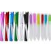 12 Pack Glass Nail Files with Case Crystal Glass Fingernail Files Double Sided Glass Nail File Mixed Color Manicure Set for Gentle Nail Care for Women Girls Multi-colored 12pcs