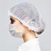 100 Pcs White Disposable Bouffant Caps - 20 Nonwoven Hair Net Sleeves with Swivel Bands | Ideal for Sleeping, Food Service - Unisex - Buy Online on GoSupps.com
