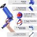 Glimpsesun Blue Drain Clog Remover with 4 Suction Cups High Pressure Exhaust Bathroom Kitchen Clogged Pipe Tub Cleaning Blue - Buy Online on GoSupps.com