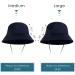 Womens Navy Blue Waterproof Bucket Sun Hat UPF 50+ | Outdoor Beach Rain Cap for Fishing, Hiking, Safari | Medium Size 23.62 - Buy Online on GoSupps.com