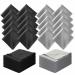 20 pieces of glasses cleaning cloth Microfiber High quality microfiber cleaning towels glasses cleaning cloth Microfiber display for glasses screens tablets glasses 6 x 7 inches (15 x 18 cm) black/gray black+gray