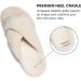 Orthotic Insole Arch Support Women's Fuzzy Cross Band Slippers - Cream - Buy Online on GoSupps.com