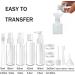 LECUNE White Transparent Cultural Bag & Travel Bottle Set - 12 x 100ml Bottles + Airport-Compliant Liquid Bag - Essential Travel Accessories - Buy Online on GoSupps.com