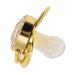 Baby pacifier for 6 to 18 months baby soft silicone -bling -anti -statics -statik -silikon -baby -schnuller -schnuller -Clips newborn pacifier for home (golden)