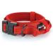 Pettec Neoprene & Nylon Dog Collar with Handle | Softly Padded Water-Repellent Adjustable for Small & Large Dogs | Red (M: 43-52 cm) - Buy Online on GoSupps.com