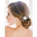 Catery Flower Bride Wedding Hair Comb | Silver Blue Crystal Bridal Hair Piece | Hair Jewelry & Accessories for Women/Girls - Buy Online on GoSupps.com