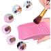 Dajidafu Universal Women Foundation Makeup Brush Cleaning Mat Home Dress Room Reusable Nonslip Eyebrow Pen Silicone Washing Pad Rose Red - Buy Online on GoSupps.com