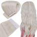 Easyouth Tape Extensions Real Hair Blond Tape in Hair Extensions Color Blond White 14 inch 40g Real hair Tape In hair vulnerae Remy Humanhaar #1000 35 cm 1-18 #1000