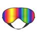 FoRes Rainbow Striped Print Adult Unisex Sleep Eye Mask Light Blocking Adjustable Smooth for Deep Rest Black