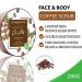 Milaganics 100% Natural Robusta Coffee Face and Body Scrub with Brown Sugar - Exfoliating for Women - 10oz - Buy Online on GoSupps.com