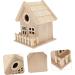 Exceart Wooden Birdhouses for Painting - DIY Bird Nest Kits - Handcrafted 14x13cm Bird Hut for Kids & Crafts - Buy Online on GoSupps.com