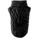 Tower Collar Knitting Sweater for Pets - Winter Warmer & Thick Crochet Coat for Small to Large Dogs & Cats (Black Size L) - Buy Online on GoSupps.com