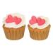 FunCakes Red Heart Sugar Decorations - Set of 8 | Perfect for Cakes Cupcakes & Baking | International Shipping Available - Buy Online on GoSupps.com