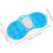 Blue Silicone Shower Foot Scrubber Massager with Pumice Stone - Exfoliating Bath Mat for Foot Massage and Cleaning - Buy Online on GoSupps.com