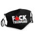 Unisex face mask Fu-ck Trudeau Reusable Cloth face mask Adjustable Black 1 count (Pack of 1)