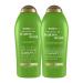 OGX Extra Strength Refreshing Scalp + Teatree Mint Shampoo, Invigorating Scalp Shampoo &Conditioner with Tea Tree & Peppermint Oil & Witch Hazel, Paraben-Free, Sulfate-Free Surfactants, 25.4 Fl Oz Shampoo + Conditioner