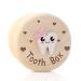 wlertcop Wooden Tooth Storage Box Tooth Box Baby Teeth Box Save Organizer Wooden Tooth Box Cute Tooth Keepsake Box Tooth Holder Box Baby Tooth Box Keepsake for Tooth Loss Baby Birthday Gifts Wood Color-3