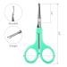 Humbee Stainless Steel Grooming Scissors Set for Facial, Nose, Eyebrow, Eyelash, Mustache & Beard - Safety Edge, Green Long Cap - Buy Online on GoSupps.com