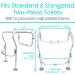 Vive Toilet Safety Rail Frame - Adjustable Non Slip Grab Bars for Bathroom - Fall Prevention for Adults Seniors Elderly Disabled - Padded Handle Support - Medical Device for Home - Buy Online on GoSupps.com