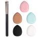 Concealer Brush with Finger Puff Mini Makeup Puff Suitable for Eye Cream & Concealer Covers Blemishes Imperfections & Dark Circles Beauty Makeup Tools (6 pieces a set)