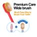 Ebisu Premium Care Toothbrush - Extra Soft Double Layered Bristles - BPA Free - 3 Colors - Adult Size (4 Pack) - Buy Online on GoSupps.com