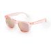 Kiddus Polarized UV400 CAT4 Sunglasses for baby from 8 months. Unbreakable no shatter lenses. Flexible legs BPA Free. Designed in Barcelona. Transparent Pink - Rose Gold Mirror