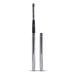 Nanshy Lip Brush with Lid - Lip Gloss & Lipstick Brush - Vegan & Cruelty-Free - Travel & Handbag Friendly - (Black Handle Chrome Silver Cap) - Reusable
