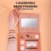YOUNG VISION Eyebrow Palette - 6 Colors with Stencils, Highlighter, Concealer, Wax, Trimmer, and Brush & Spoolie Duo - Buy Online on GoSupps.com