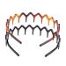 YAFIYG Zigzag Headband Set for Women, Girls, and Men - 2pcs Wavy Tooth Sharks Tooth Hair Comb Headband in Black and Brown - Buy Online on GoSupps.com