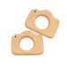 Arakierst 10pcs Cute Cartoon Wood Camera Pendant Set - Handmade Natural Animal Shapes for DIY Jewelry Making - Buy Online on GoSupps.com