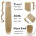 Shop Wrap Around Ponytail Extensions | Clip-In Real Hair Braid - 58cm Ash Blonde Mixture - Buy Online on GoSupps.com
