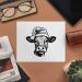 2 Pack Microfiber Cleaning Cloths - Cow Wearing Santa Hat | Streak-Free Shine for Home & Office - Buy Online on GoSupps.com