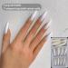 AUklOPVZZ 1 Set French Tip Press on Nails Coffin Fake Toe Tips Stick Full Cover Ballet Style Art Decals Beauty Tool Manicure Type 1 - Buy Online on GoSupps.com