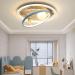 Led ceiling lamp modern creative children's room decorative moon surface astronaut design ceiling light dimmable with remote control boys and girls room light dining room living room metal chandelier 40cm