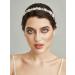SWEETV Silver Crystal Tiara Headband for Bride | Wedding Pearl Headpieces for Women - Perfect for Prom & Party - Buy Online on GoSupps.com