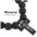 Didiseaon Cross Jewelry Gift Cross Bracelets Beaded Bracelets for Men Cross Braclet Charm Bracelet Baptism Gifts 10x10cm Black - Buy Online on GoSupps.com