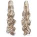 Silk-co 24 inch Claw on Ponytail Hairpiece Clip in Pony Tail Hair Extensions Wrap around Bonding Hairpieces Big Wave/Curly(Sandy&Bleach Blond) 24inch (Pack of 1) Sandy&Bleach Blond Mixed - Buy Online on GoSupps.com
