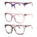 Women Reading Glasses Blue Light Glasses-Oversized Readers for Women Computer Eyelgasses Spring Hinge Purple/Pink/Pink Tortoise 1.25 x
