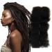 Afro Kinky Bulk Human Hair for Making Locs Repair Dreadlocks Twist Braiding 4 pieces/Package can be dyed and bleached natural black #1b 8 "20.3 cm natural black #1b