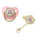 Stylish Rhinestone Silicone Baby Pacifier - Perfect for 6-18 Months | Pink Baby Utensils - Buy Online on GoSupps.com
