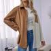 Gefomuofe Blouse Women's Loose Tunic Large Sizes Pullover Tops Long Blouse Shirt Summer Shirt Blouse Button Down Shirts Tunic Casual V-Neck Tops Elegant Plain Office Blouses Office Shirt Brown XXL - Buy Online on GoSupps.com