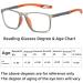 Men's Ultra-Light Anti-Blue Light Cycling Glasses | Dual Focus Presbyopic Readers - Portable & Lightweight (Black+Orange) - Buy Online on GoSupps.com