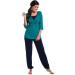 Zeta Ville Maternity Breastfeeding Layered Pyjamas - Aqua & Navy - Size 8 - Buy Online on GoSupps.com