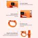 Electric Hand Warmers Fashionable Cool 2 in 1 Bracelet Hand Warmer LCD Display 4 Temp Settings Pocket Hand Warmer for Men Women Double-Sided Fast Heating Rowces Orange1 - Buy Online on GoSupps.com