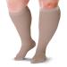 Blu horn knee-high compression stockings 20-30 mmHg for daily use improves blood circulation relieves pain and swelling XL beige